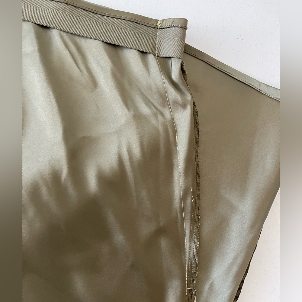 House of Harlow 1960 Strapless Satin Dress in Gold. DRESS HAS BEEN ALTERED! - Picture 14 of 15